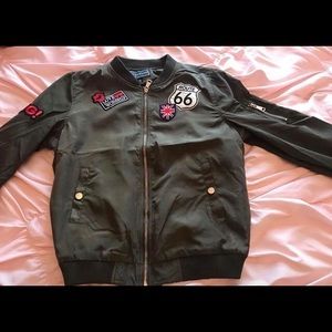 Bomber patch jacket